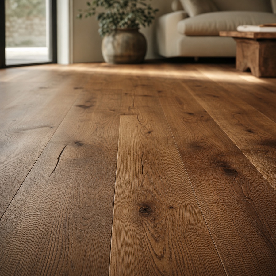 Solid Oak Flooring close-up